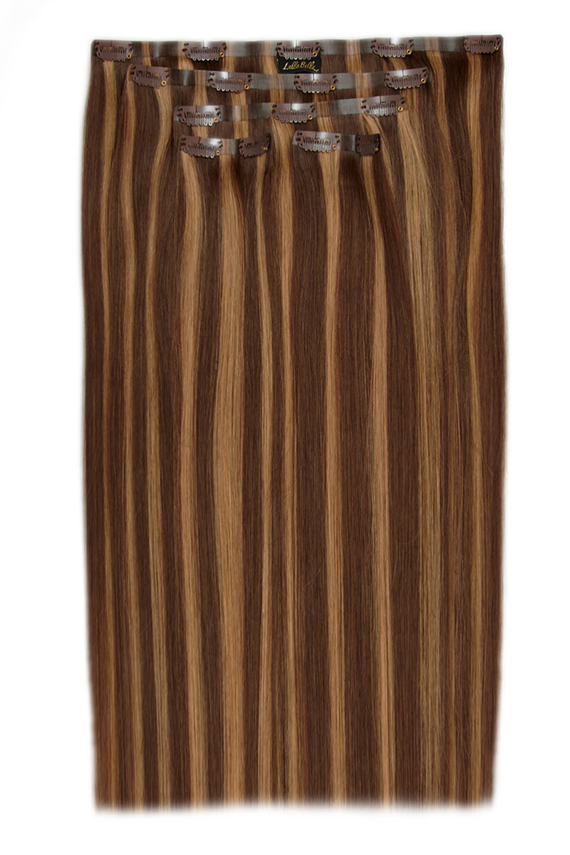 Luxus Gold 20" 200g 5-teilige Echthaarverlängerungen - BRAUN | BLONDETTE #1