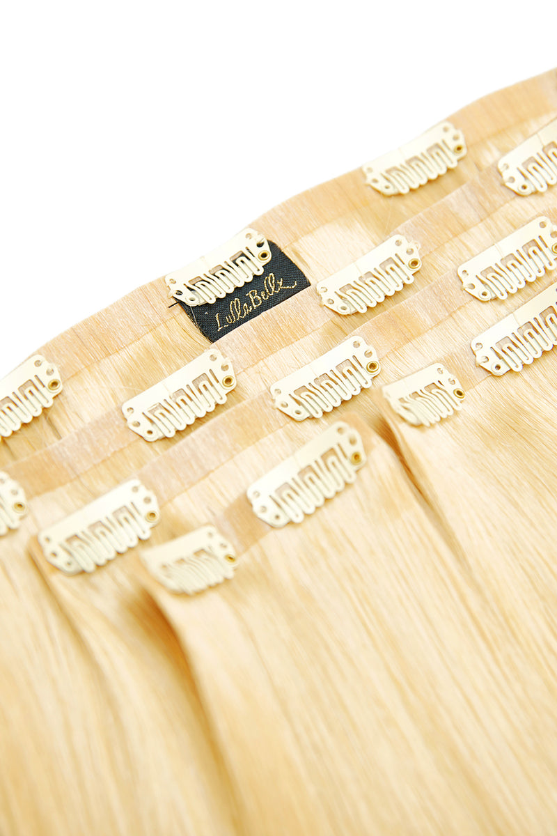 Luxus Gold 20" 200g 5-teilige Echthaarverlängerungen - BLONDE | REINES BLOND #2
