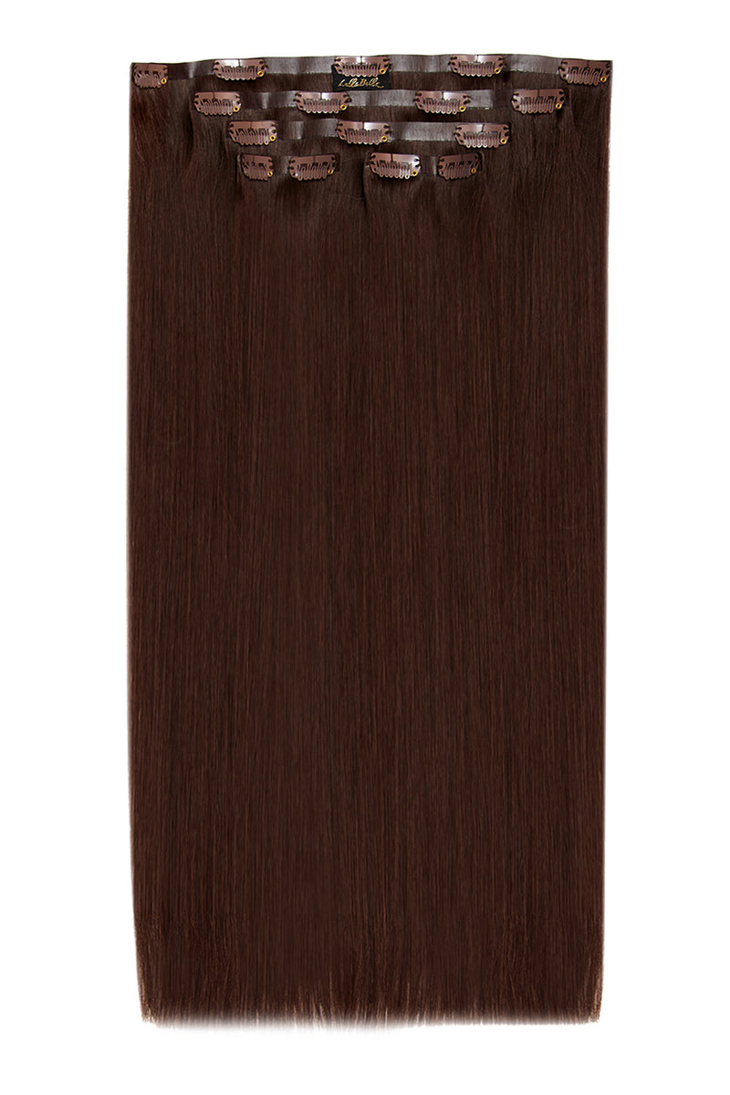 Luxus Gold 20" 200g 5-teilige Echthaarverlängerungen - BRAUN | WARME BRÜNETTE #1