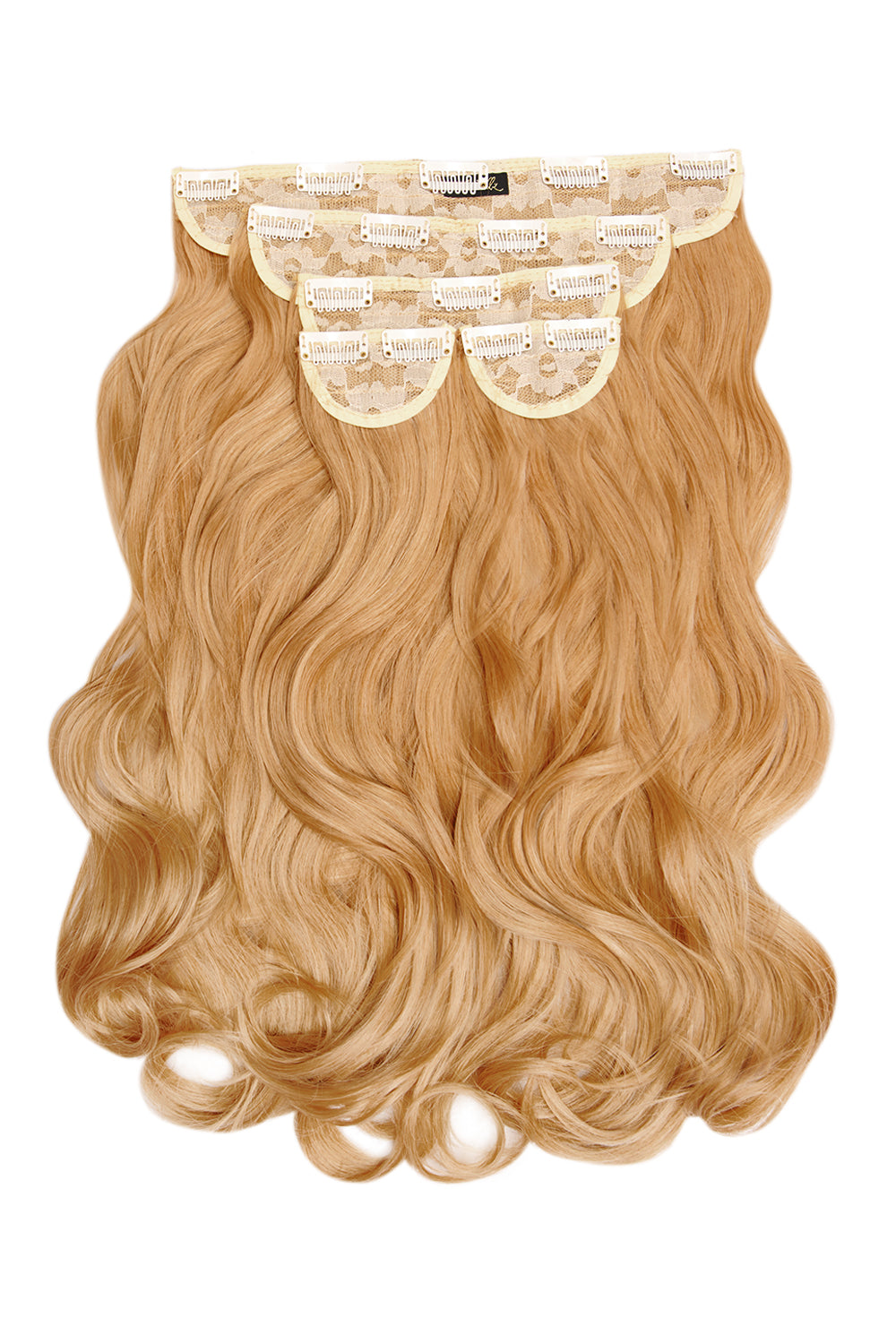 Extensions de cheveux à clip ondulés naturels super épais de 22 po en 5 pièces - BLONDS | BLOND CARAMEL #1