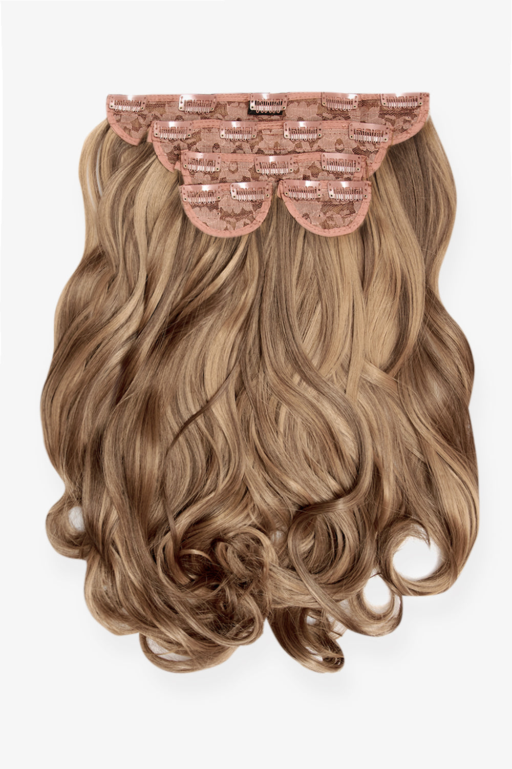 Extensions de cheveux à clip ondulés naturels super épais de 22 po en 5 pièces - MARRONS | BRUN DOUX #1