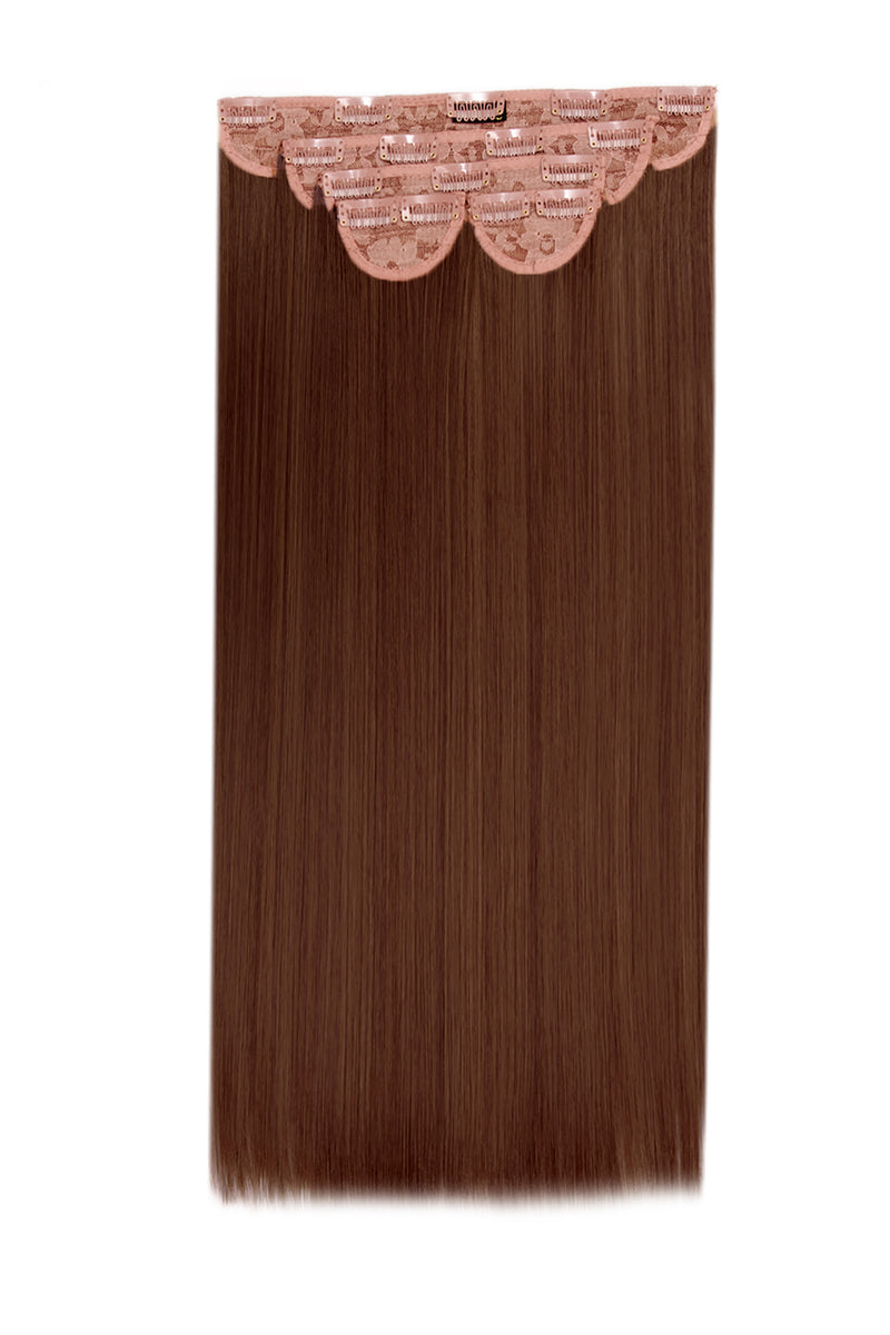 Super Thick 22" 5 Piece Straight Clip In Hair Extensions - REDS | AUBURN #1