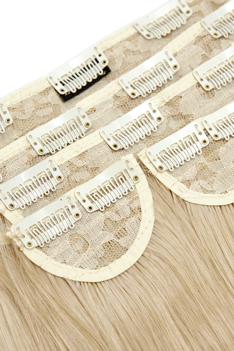 Super Thick 22" 5 Piece Straight Clip In Hair Extensions - BLONDES | CALIFORNIA BLONDE #3