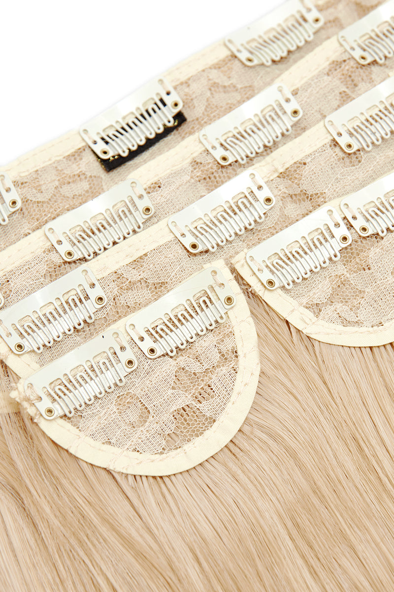 Super Thick 22" 5 Piece Straight Clip In Hair Extensions - BLONDES | CHAMPAGNE BLONDE #2