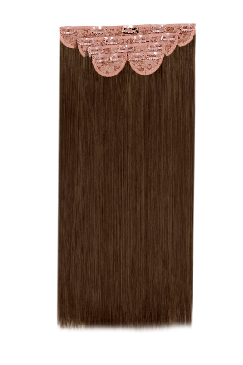 Super Thick 22" 5 Piece Straight Clip In Hair Extensions - BROWNS | CHESTNUT #1