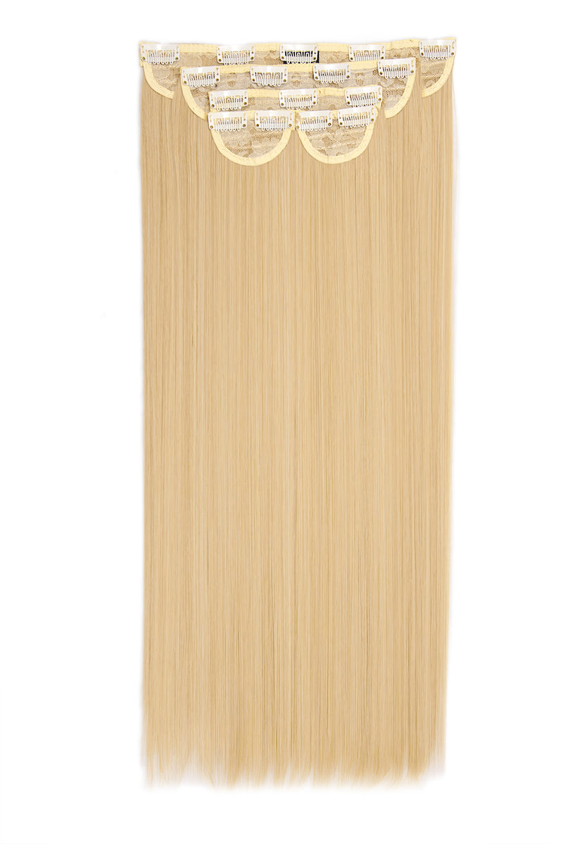 Super Thick 22" 5 Piece Straight Clip In Hair Extensions - BLONDES | GOLDEN BLONDE #3