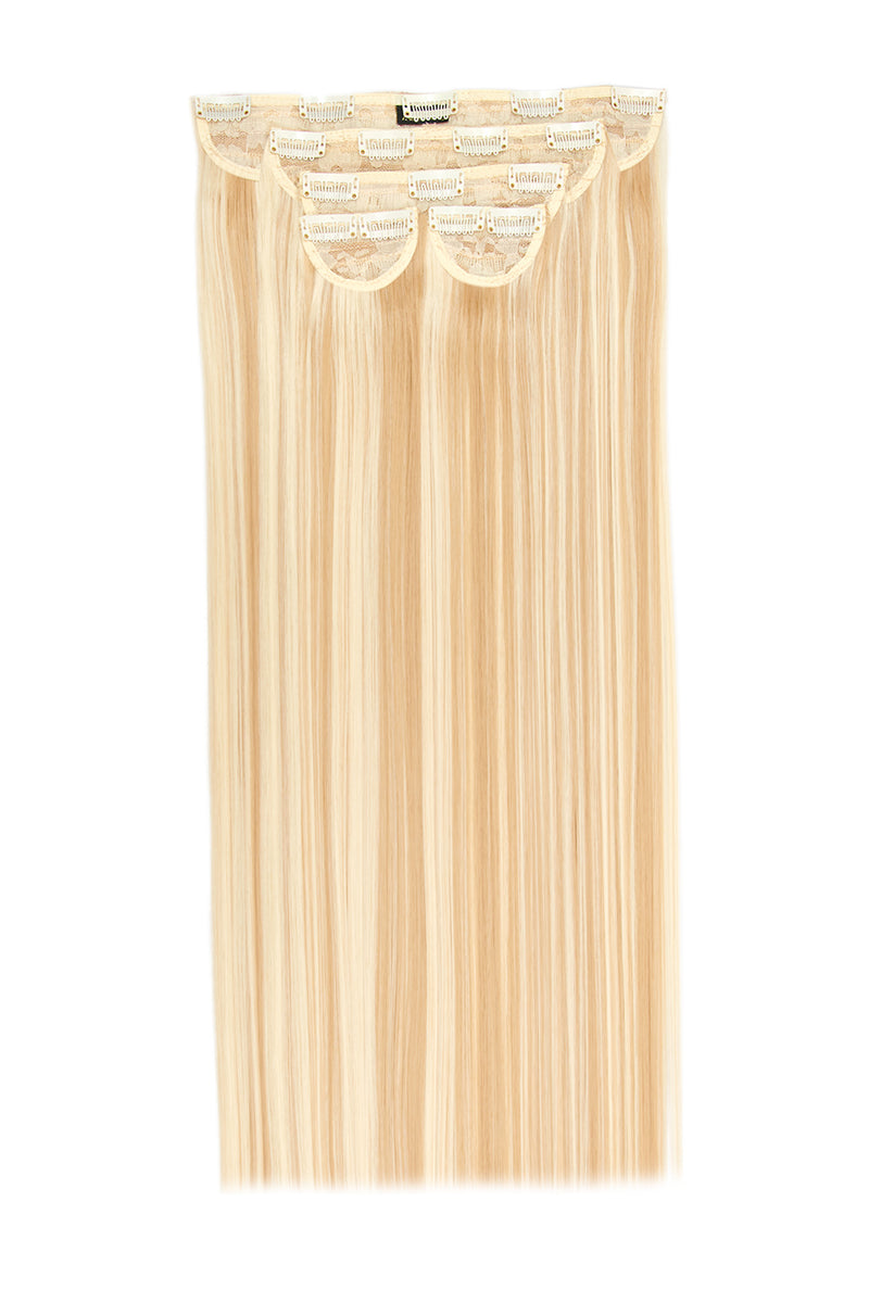 Super Thick 22" 5 Piece Straight Clip In Hair Extensions - BLONDES | HIGHLIGHT CHAMPAGNE #1