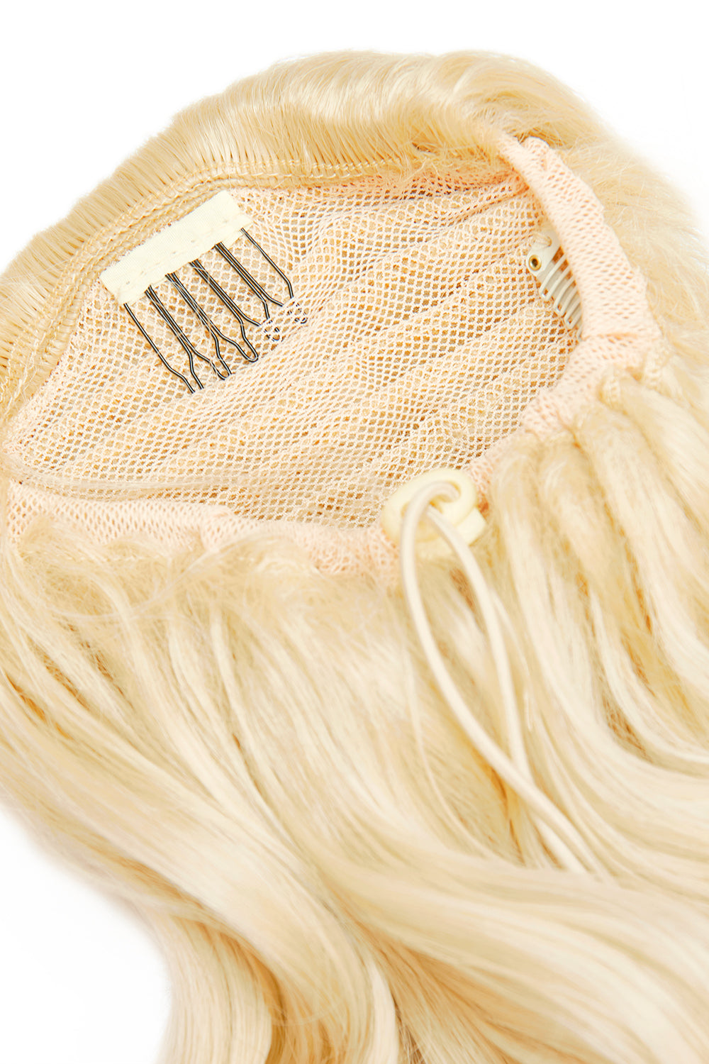 Curly Glam 22" Pferdeschwanz mit Kordelzug - BLONDE | REINES BLOND #2