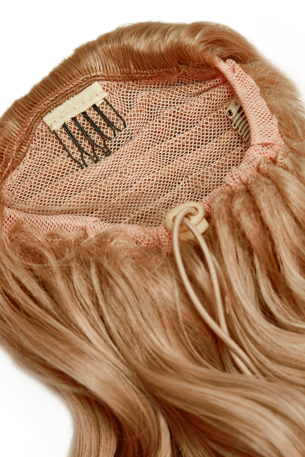 Curly Glam 22" Pferdeschwanz mit Kordelzug - ROT | ROTBLOND #2
