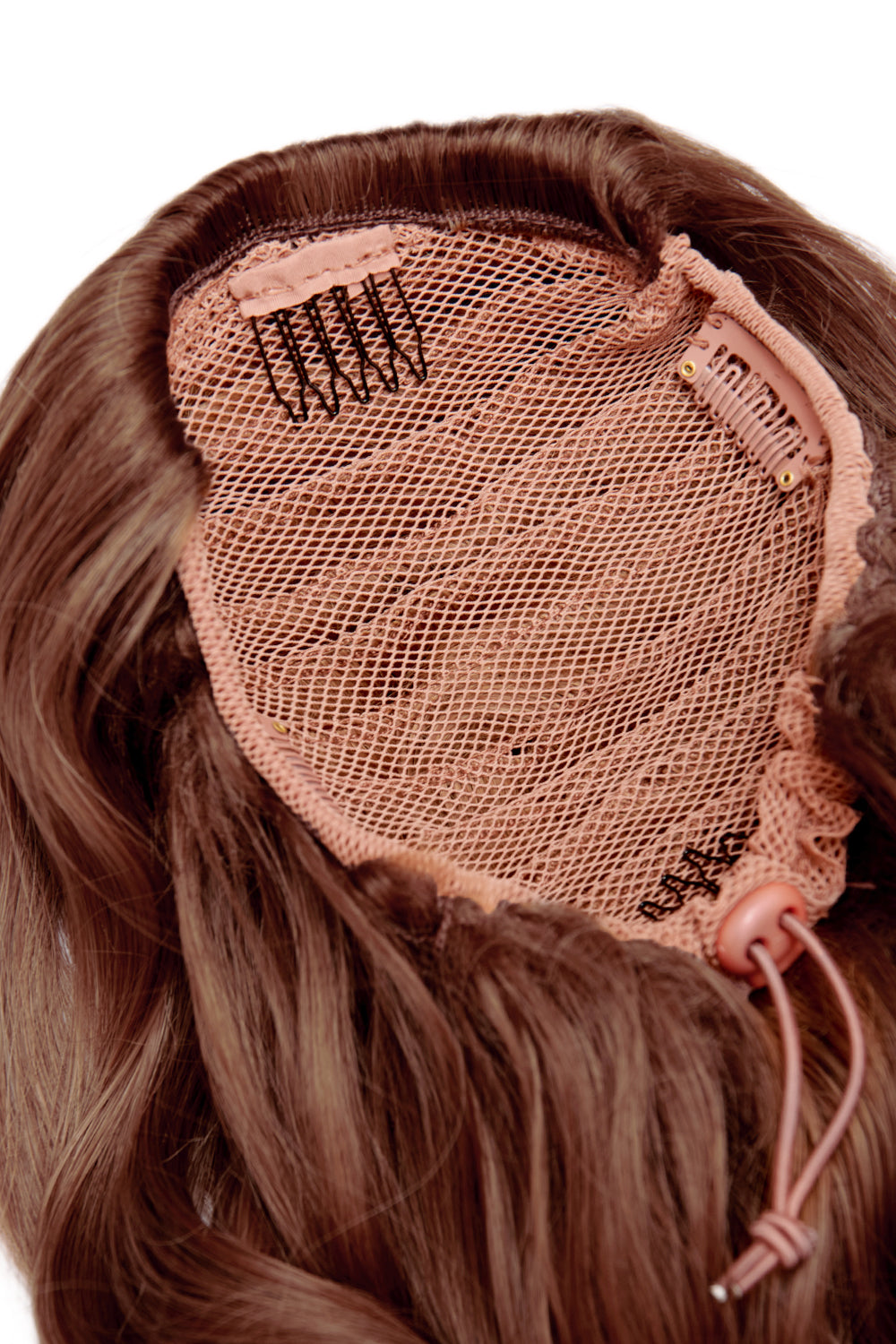 Curly Glam 22" Pferdeschwanz mit Kordelzug - ROT | AUBURN #2
