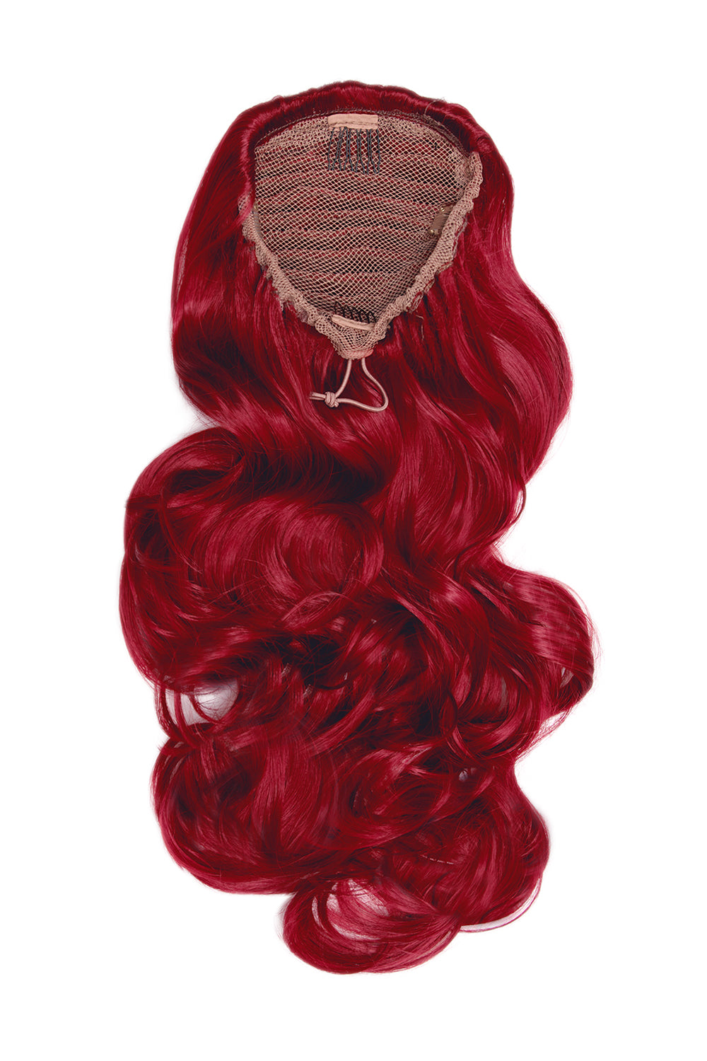 Curly Glam 22" Pferdeschwanz mit Kordelzug - ROT | RUBINROT #1