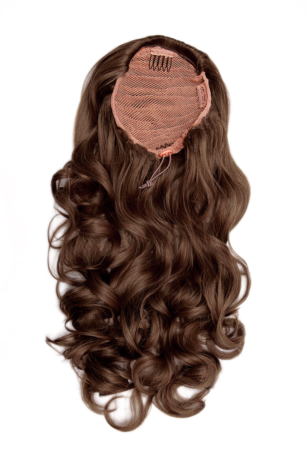 Curly Glam 22" Pferdeschwanz mit Kordelzug - BRAUN | KASTANIE #1