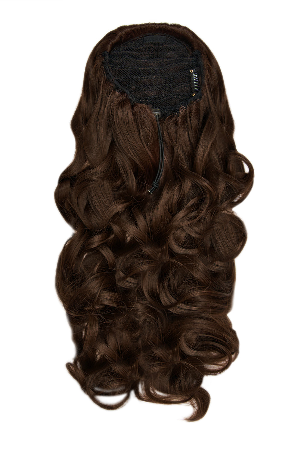 Curly Glam 22" Pferdeschwanz mit Kordelzug - BRAUN | SCHOKOLADENBRAUN #2