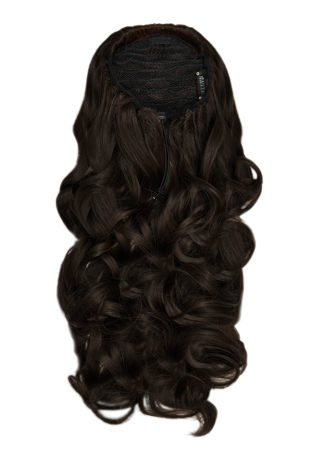 Curly Glam 22" Pferdeschwanz mit Kordelzug - BRAUN | DUNKELBRAUN #2