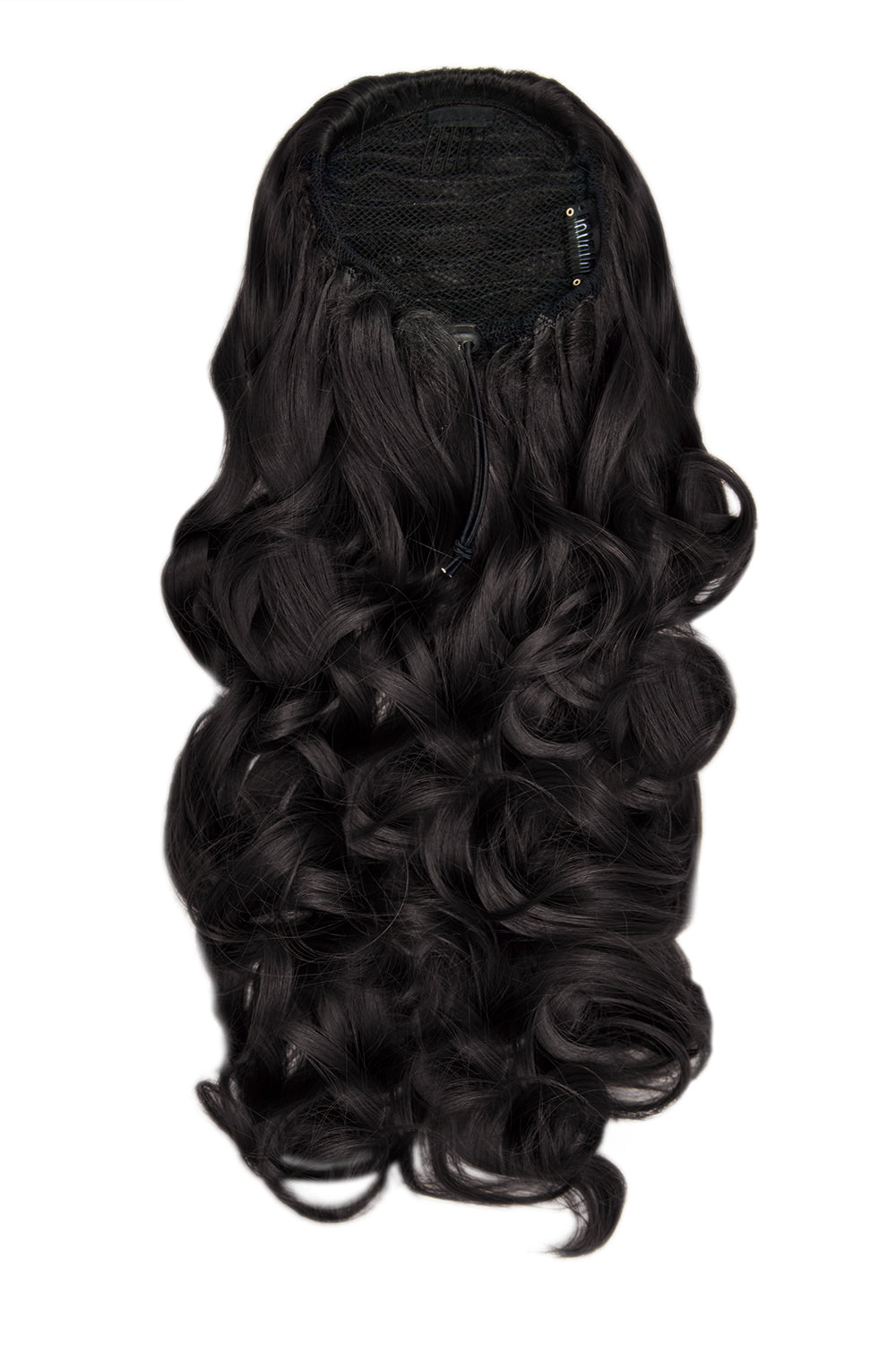 Curly Glam 22" Pferdeschwanz mit Kordelzug - SCHWARZ | RABE #1