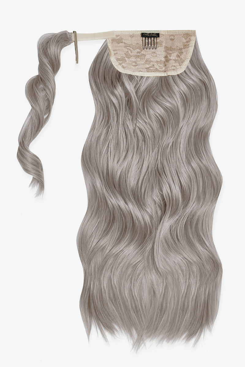 Midi Grande Brushed Out Wave 22'' Wraparound Pony [Clearance Lines] - BLONDE | SILBER-GRAU #1