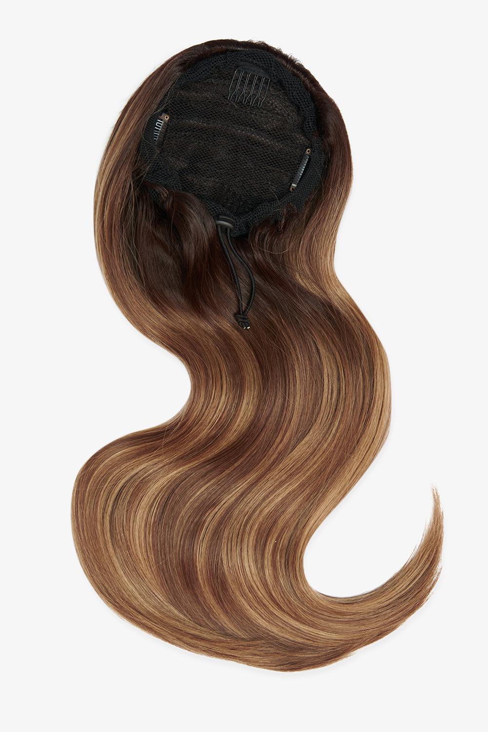 Sleek Full-Body 22" Ponytail - BROWNS | ROOTED MELLOW BROWN #1