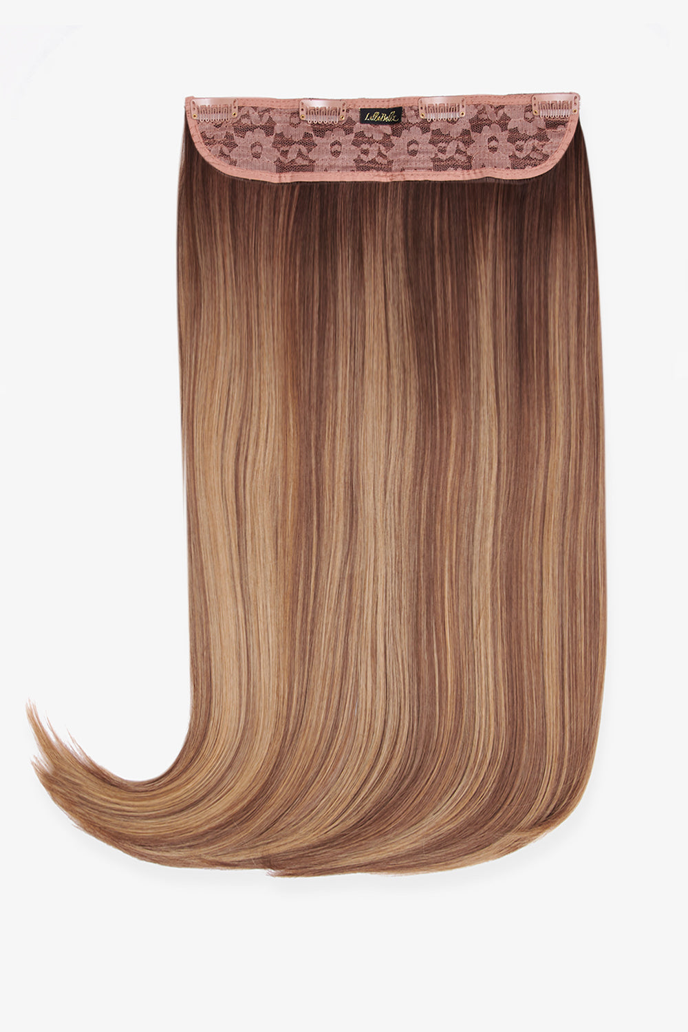 Épais 24" 1 Pièce Droite Clip Dans Les Extensions De Cheveux  - BLONDES | BRUN DOUX ENRACINÉ #1