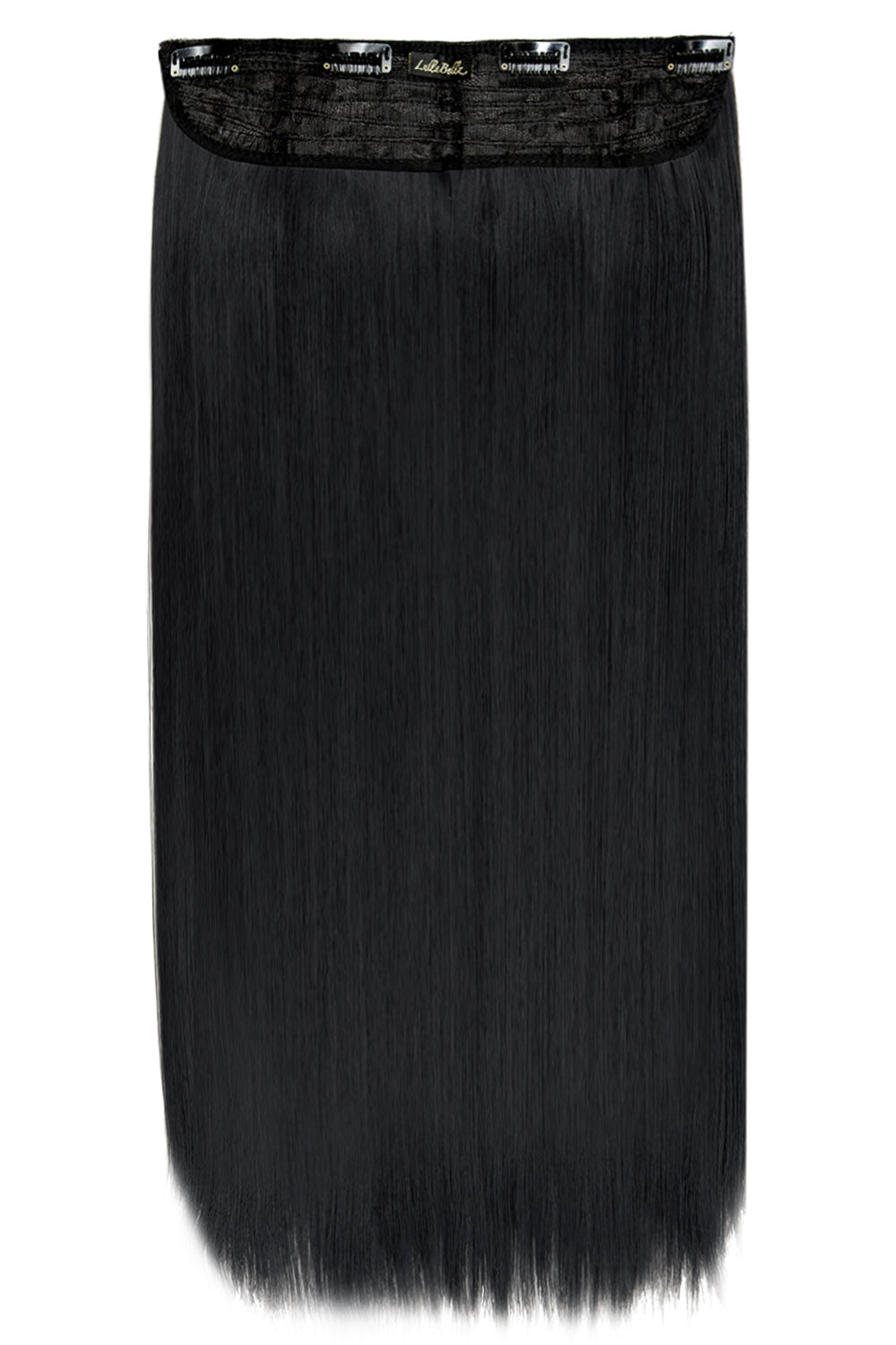 Épais 24" 1 Pièce Droite Clip Dans Les Extensions De Cheveux  - NOIRS | NOIR DE JAIS #2