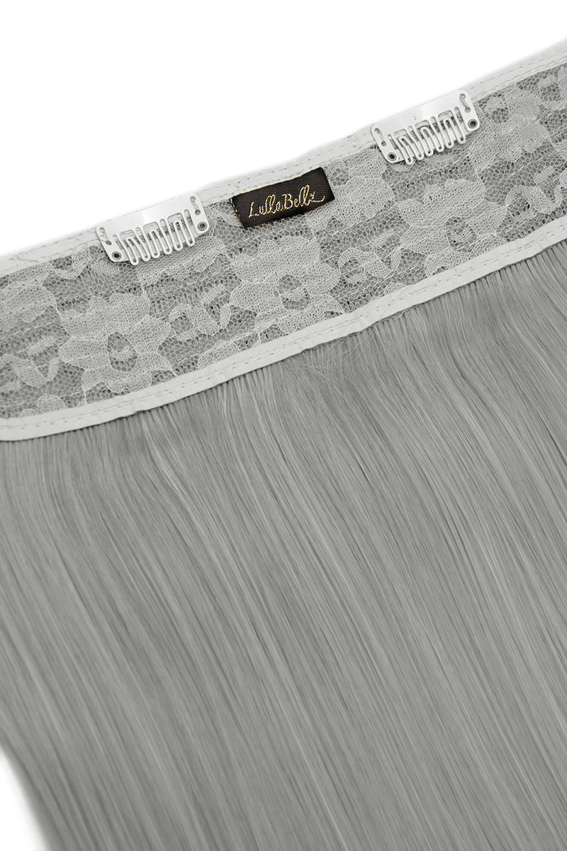 Dicke 24" 1-teilige gerade Clip-In-Haarverlängerungen  - BLONDES | SILVER GREY #2