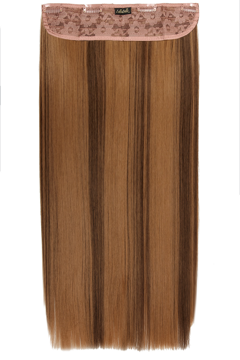 Épais 24" 1 Pièce Droite Clip Dans Les Extensions De Cheveux  - MARRONS | BRUN CARAMEL #1