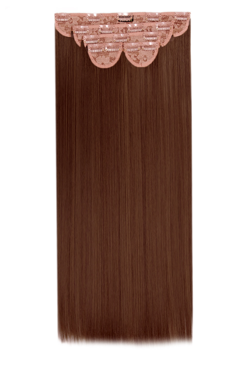 Super Thick 26" 5 Piece Statement Straight Clip In Hair Extensions - REDS | AUBURN #1