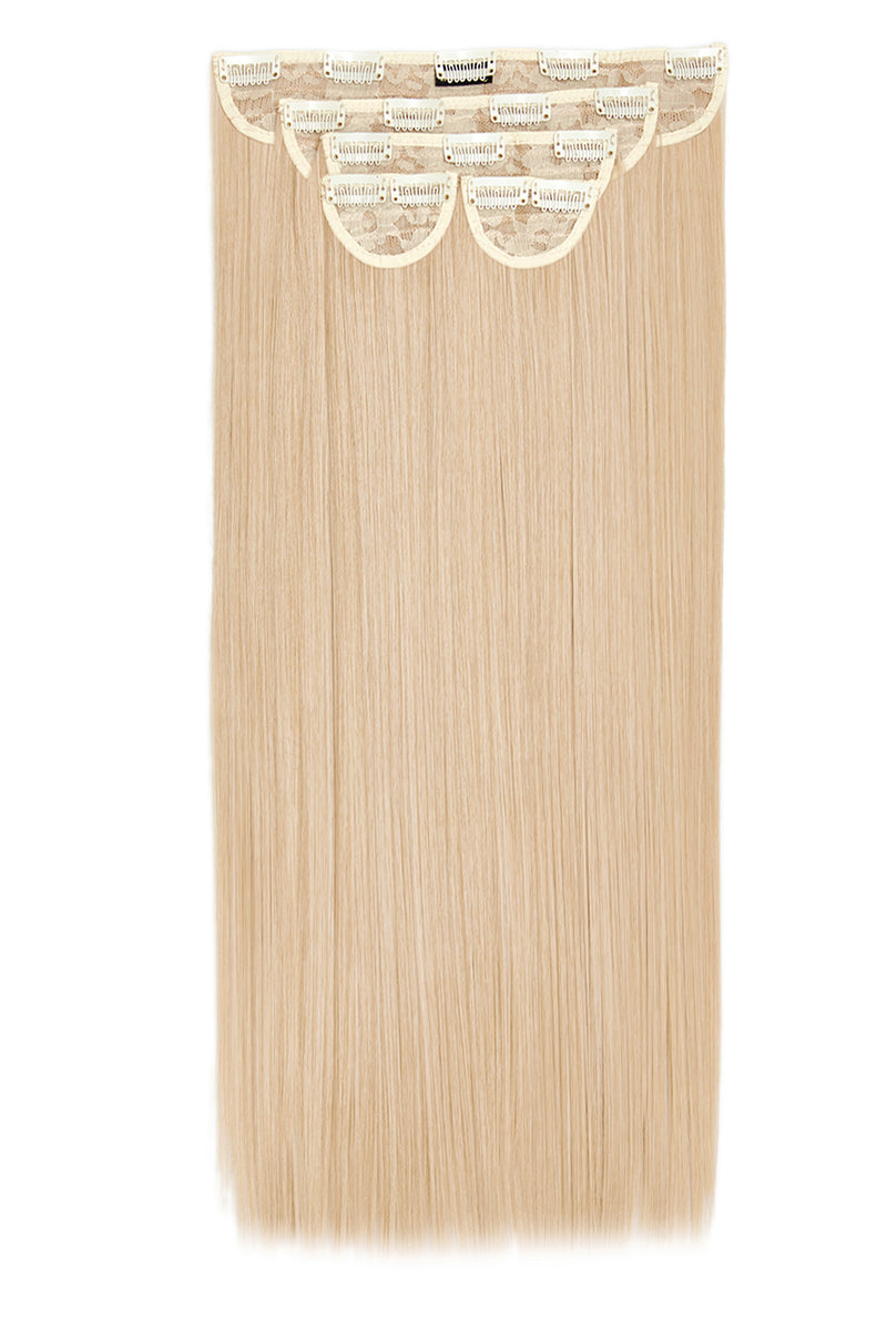 Superdicke 26" 5-teilige Statement-Haarverlängerungen mit geradem Clip - BLONDE | CHAMPAGNERBLOND #2