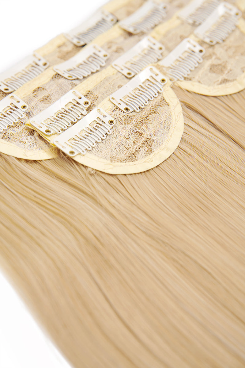 Superdicke 26" 5-teilige Statement-Haarverlängerungen mit geradem Clip - BLONDE | GOLDBLOND #3