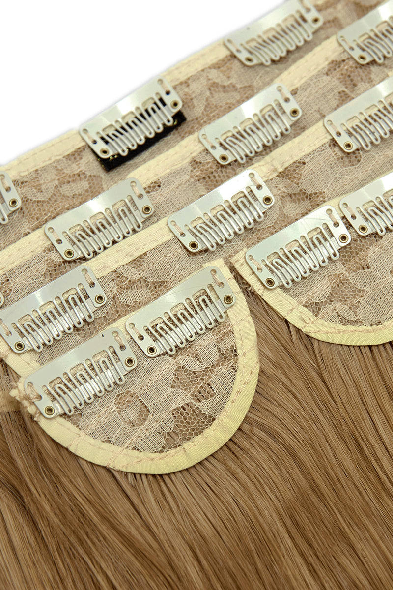 Superdicke 26" 5-teilige Statement-Haarverlängerungen mit geradem Clip - BLONDE | ERNTE BLOND #2