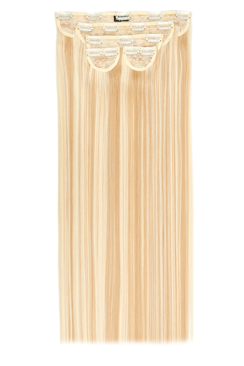 Superdicke 26" 5-teilige Statement-Haarverlängerungen mit geradem Clip - BLONDE | HERVORRAGENDER CHAMPAGNER #1