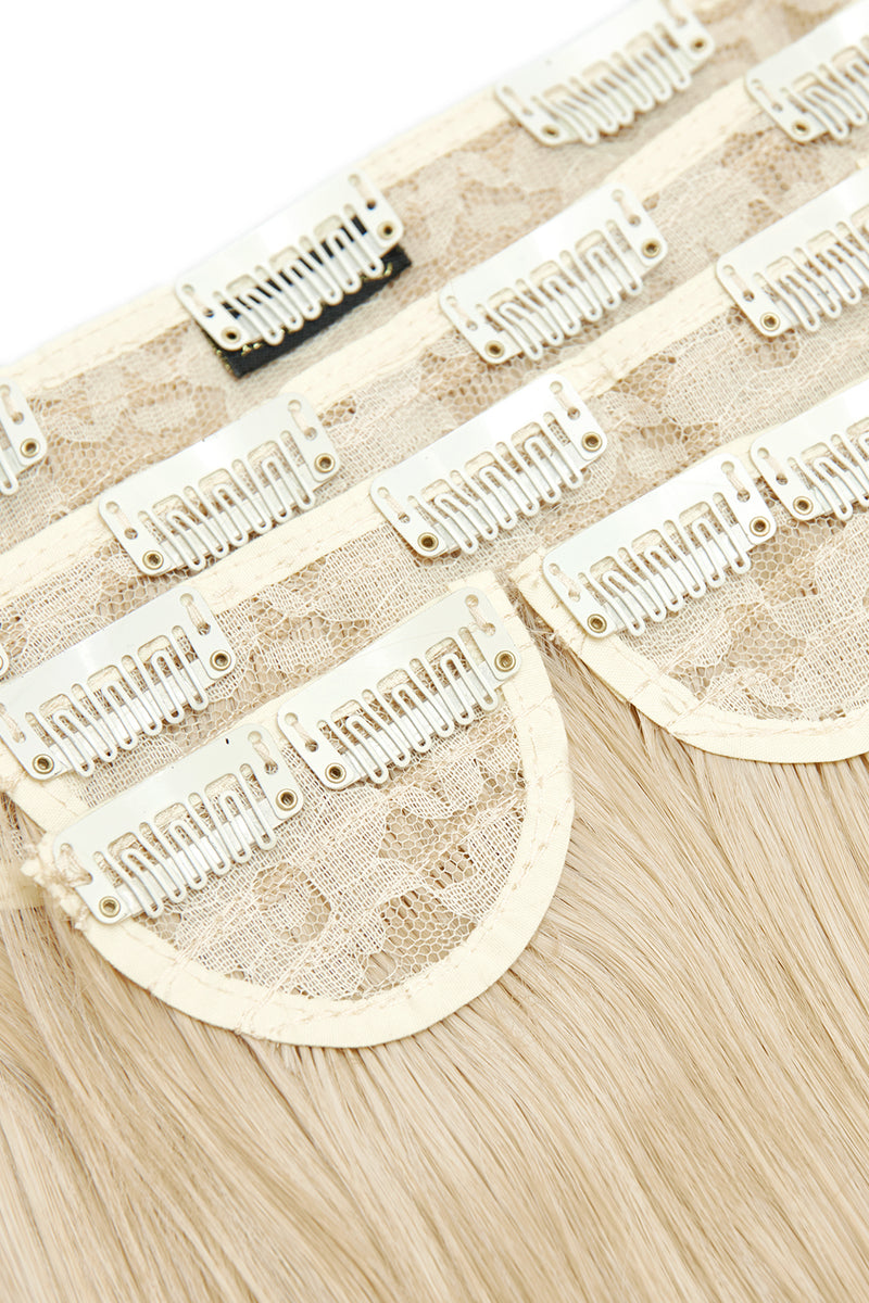 Superdicke 26" 5-teilige Statement-Haarverlängerungen mit geradem Clip - BLONDE | HELLBLOND #2