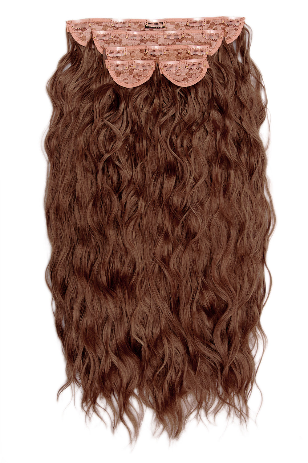 Clip de vague de longueur de taille de 26" 5 pièces super épais dans les extensions de cheveux - ROUGES | AUBURN #1