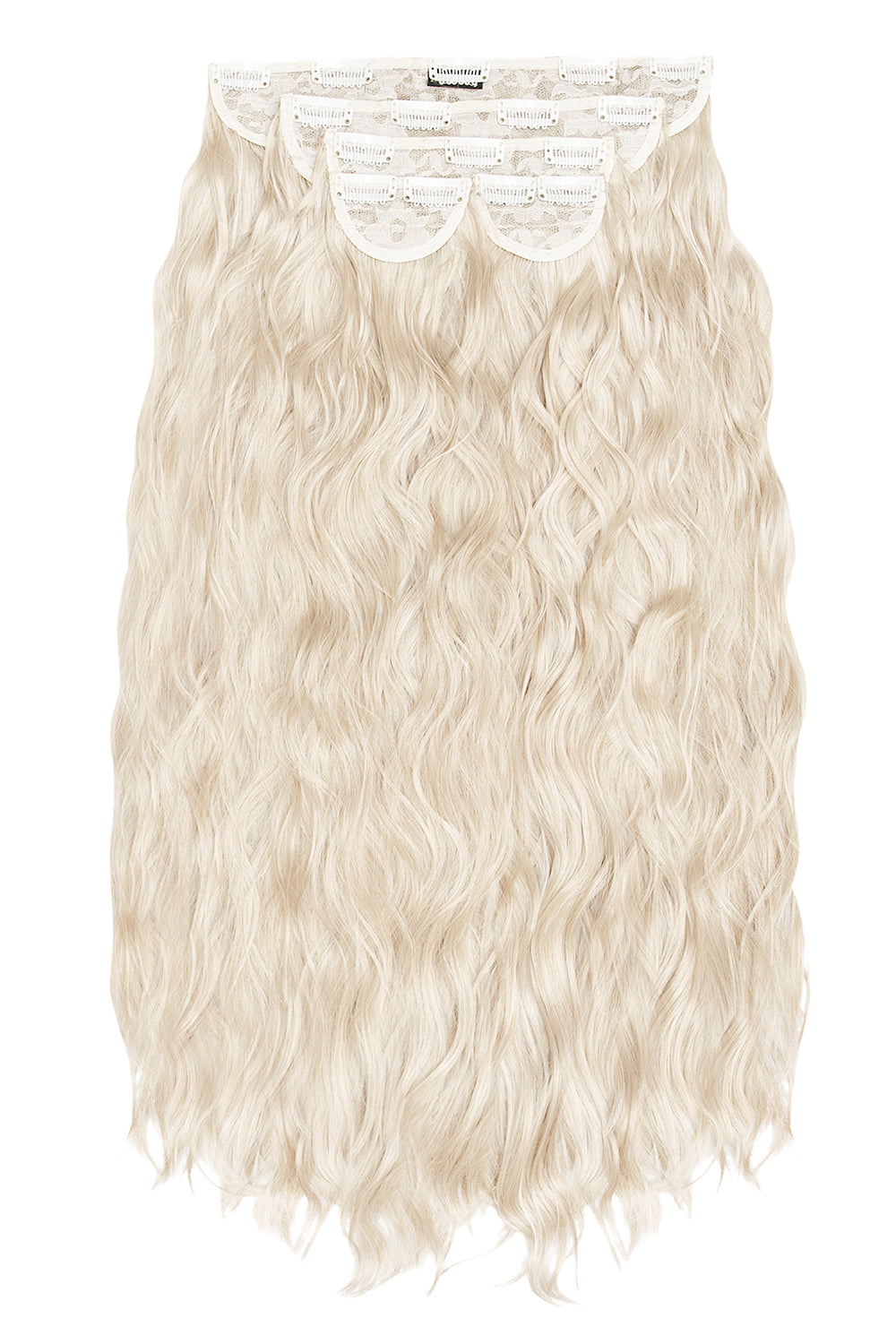 Clip de vague de longueur de taille de 26" 5 pièces super épais dans les extensions de cheveux - BLONDS | BLOND BLANCHISSANTE #1