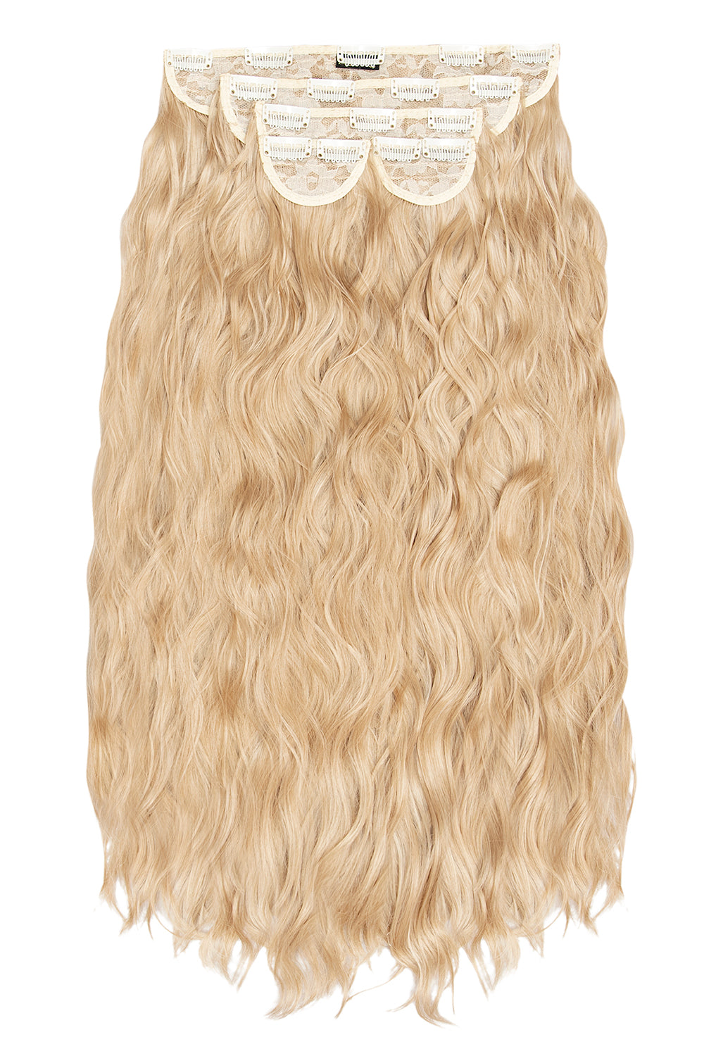 Clip de vague de longueur de taille de 26" 5 pièces super épais dans les extensions de cheveux - BLONDS | BLOND CHAMPAGNE #2