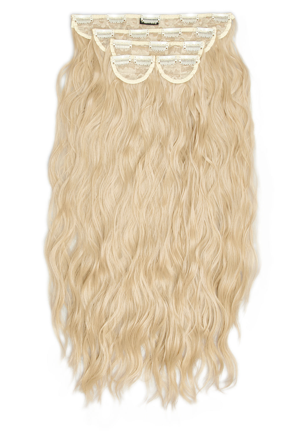 Clip de vague de longueur de taille de 26" 5 pièces super épais dans les extensions de cheveux - BLONDS | BLOND CLAIR #1