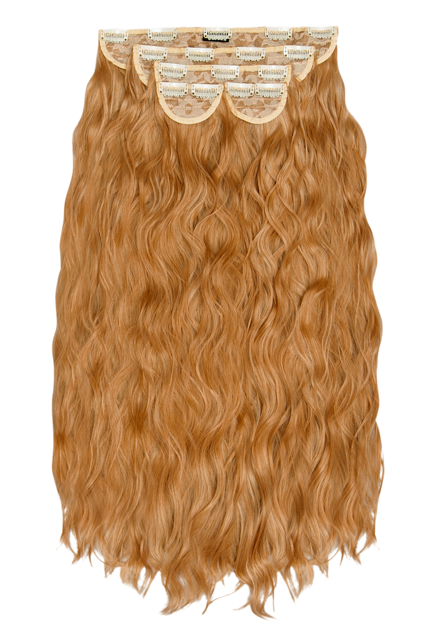 Super Thick 26" 5 Piece Waist Length Wave Clip In Hair Extensions - REDS | STRAWBERRY BLONDE #2