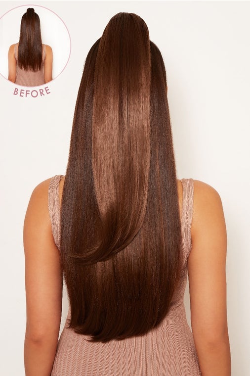 Ultimate Half Up Half Down 22'' Straight Extension and Pony Set [Clearance Lines]