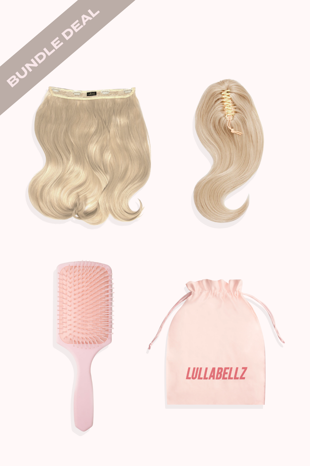 18” Halo Blow Dry Hair & 16" Blow Dry Claw Clip Duo + Hair Care Set