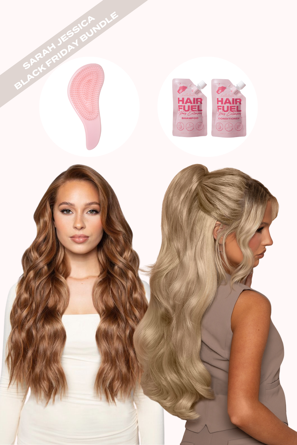 18 Zoll 1-teilige Hidden Halo-Haarverlängerung zum Föhnen