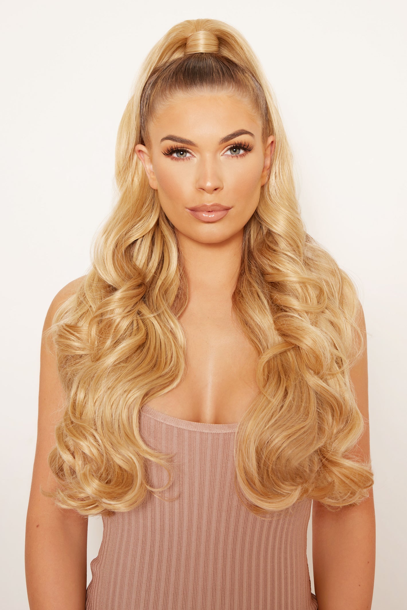 Ultimate Half Up Half Down 22'' Curly Extension and Pony Set [Clearance Lines] - BLONDES | GOLDEN BLONDE #10