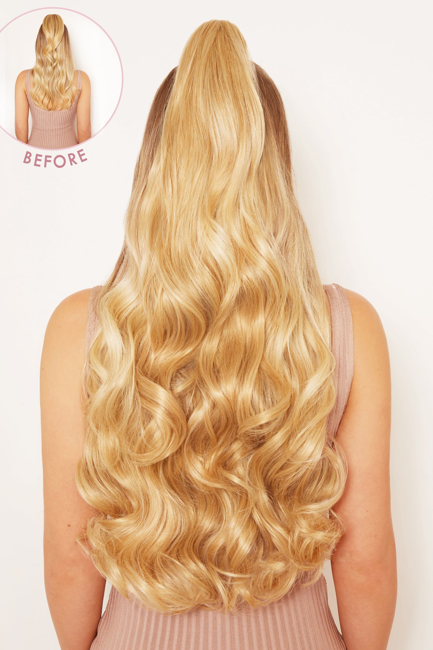 Ultimate Half Up Half Down 22'' Curly Extension and Pony Set [Clearance Lines] - BLONDES | GOLDEN BLONDE #9
