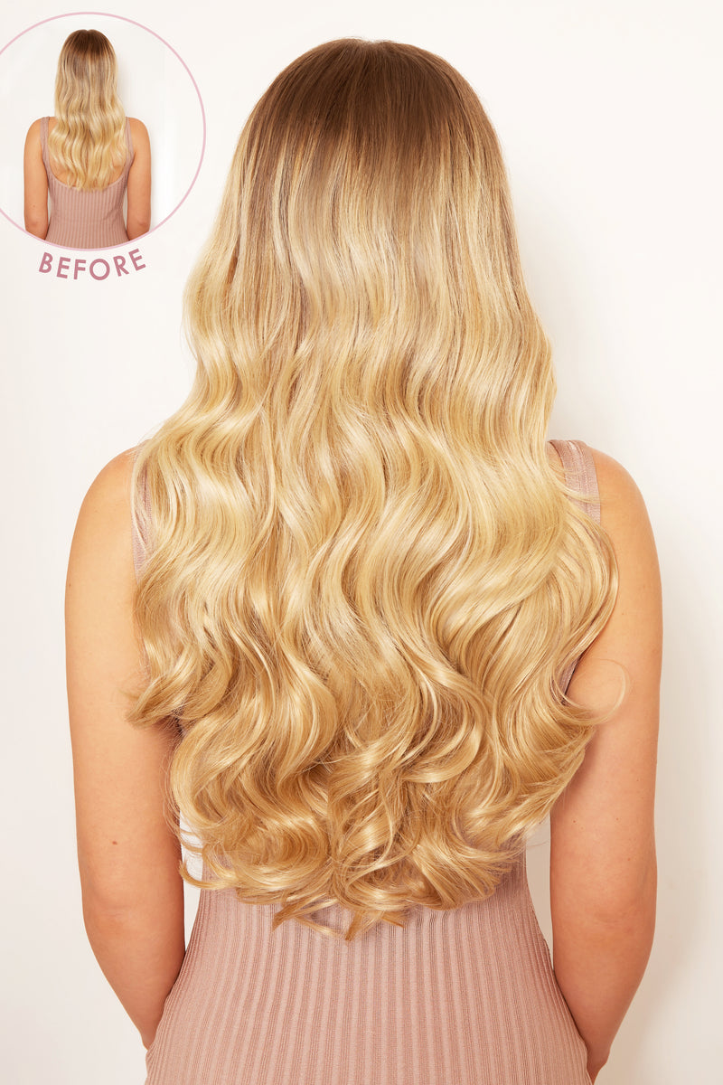 Dicke 20" 1-teilige lockige Clip-In-Haarverlängerungen  - BLONDE | GOLDBLOND #2