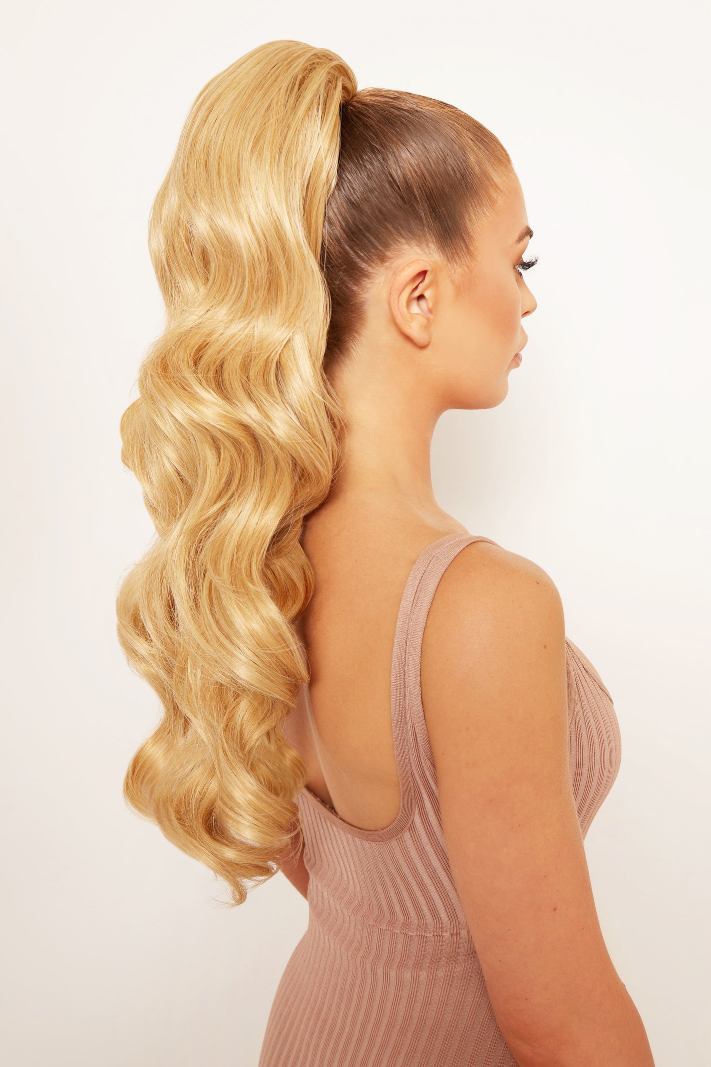 Curly Glam 22" Pferdeschwanz mit Kordelzug - BLONDE | GOLDBLOND #1