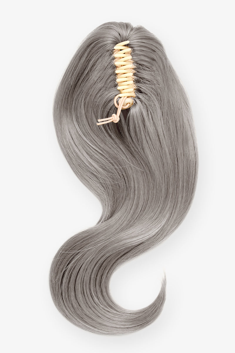 Séchage au sèche-cheveux, queue de cheval à pince griffes de 40 cm - BLONDS | GRIS ARGENTÉ #3