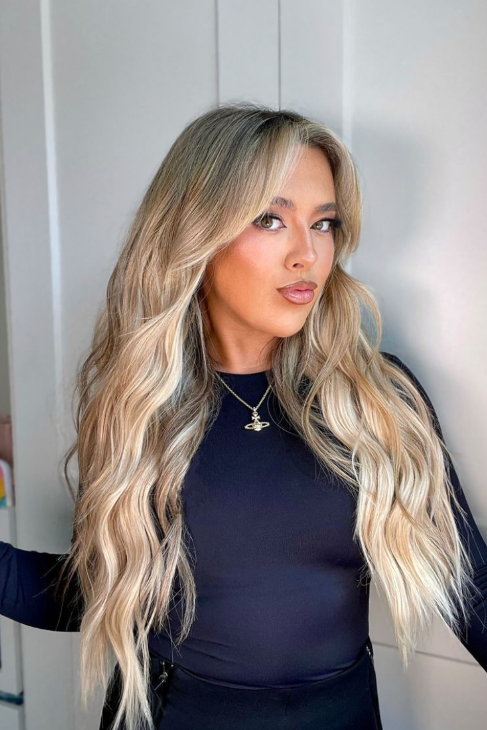 Super Thick 22'' 5 Piece Brushed Out Wave Clip In Hair Extensions - BLONDES | CHAMPAGNE BLONDE #1