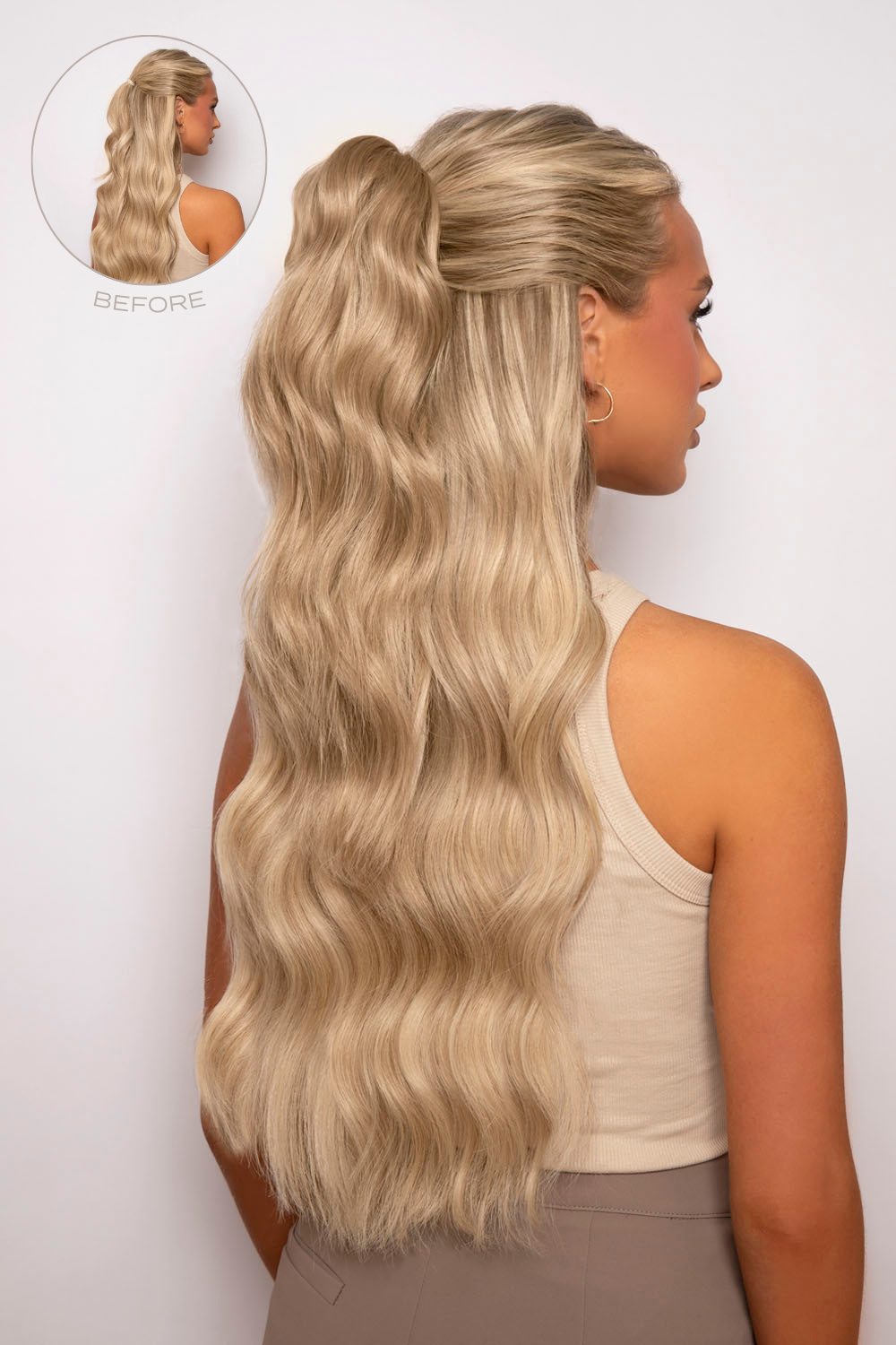 Brushed Out Wave 16" Claw Clip Pony