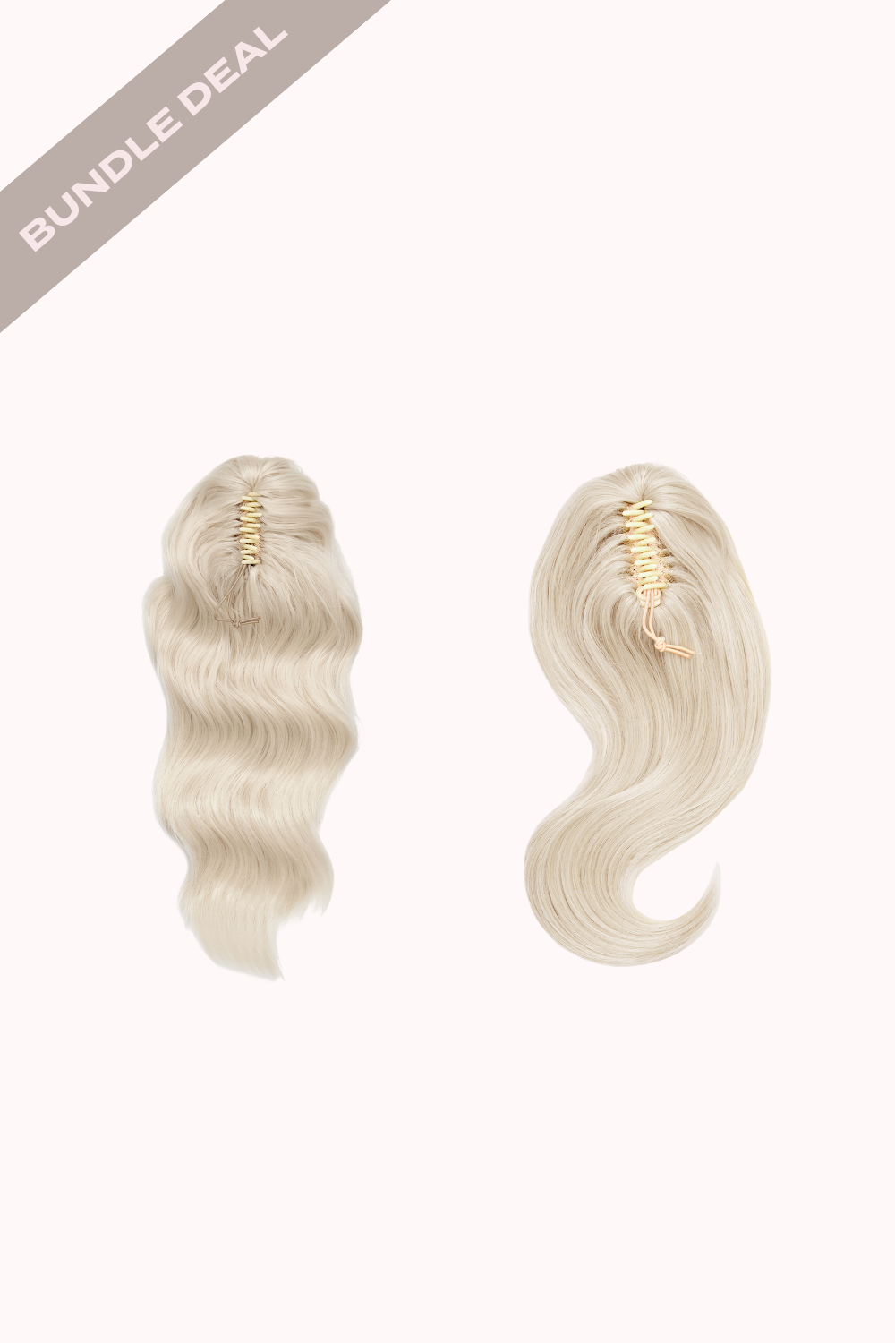 Brushed Out Wave 16" Claw Clip + Blow Dry 16" Claw Clip Bundle - BLONDES | BLEACH BLONDE #1