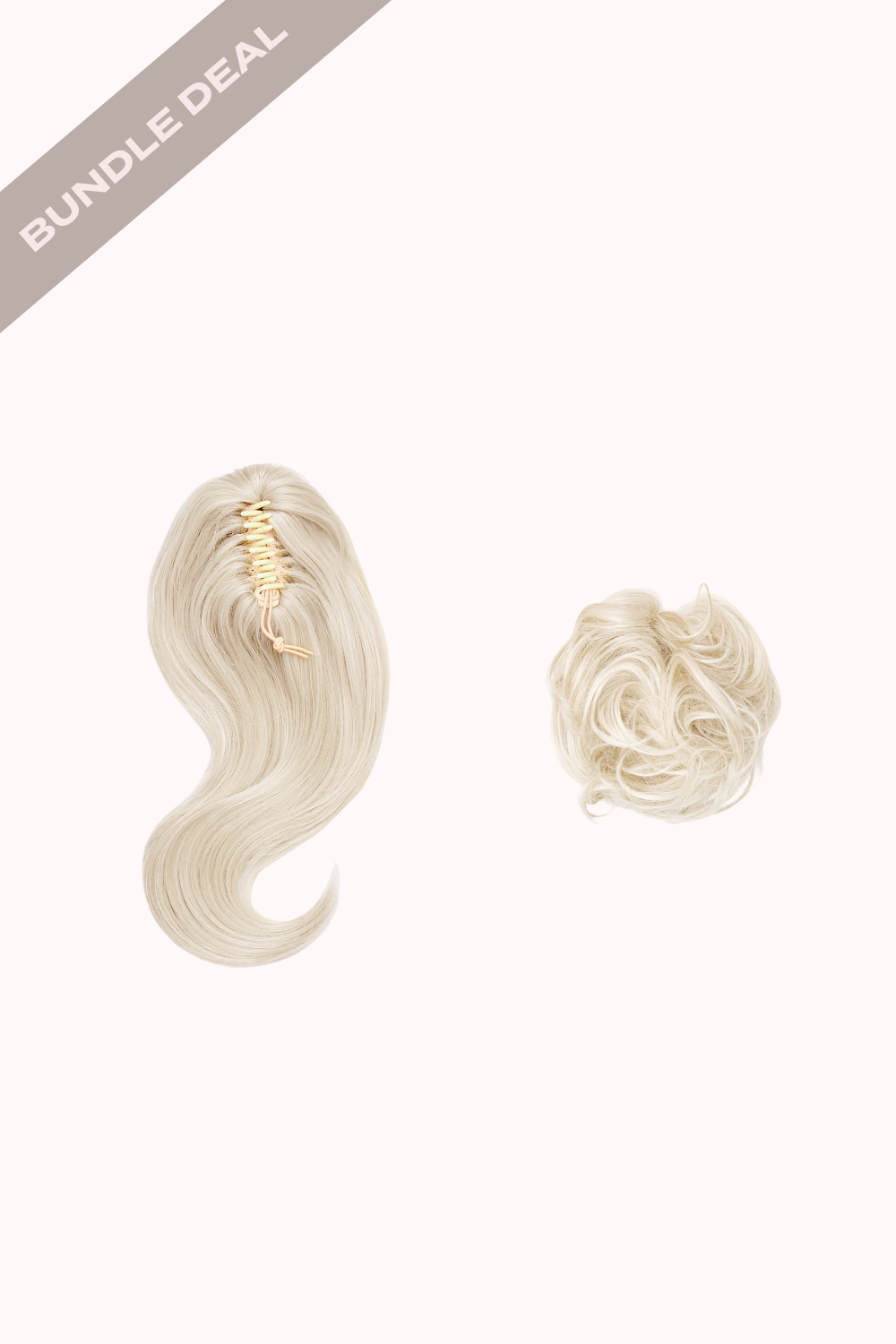 Blow Dry 16" Claw Clip + Premium Messy Bun Scrunchie Bundle - BLONDES | BLEACH BLONDE #1