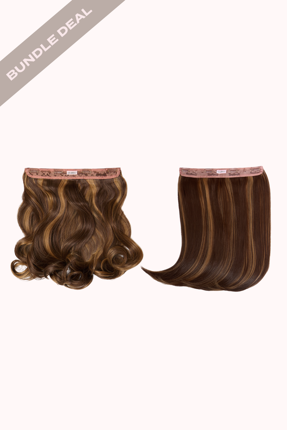 18" 1 Piece Hidden Halo Blow Dry + 18" 1 Piece Hidden Halo Straight Bundle - BROWNS | BLONDETTE #1