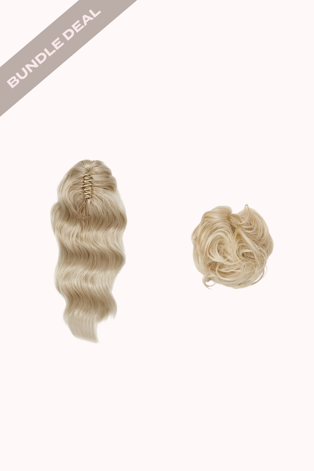 Brushed Out Wave 16" Claw Clip + Premium Messy Bun Scrunchie Bundle - BLONDES | CALIFORNIA BLONDE #1